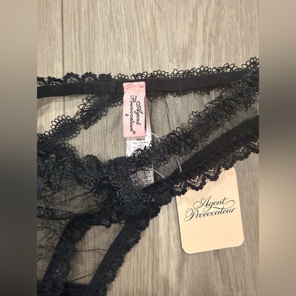 Agent Provocateur Rosa Black Ouvert Brief. Size 2. NWT. - Picture 5 of 5
